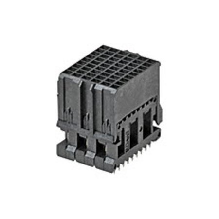 MOLEX Board Connector, 54 Contact(S), 9 Row(S), Female, Straight, 0.075 Inch Pitch, Press Fit Terminal,  1704151618
